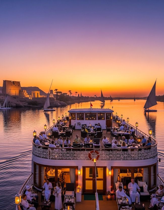 Cairo Nile Dinner Cruise with Tanoura Show & Private Transfer